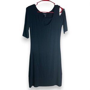 NWT Goldray Black Cold Shoulder Dress Cut‎ Out Short Sleeve Bodycon Party M